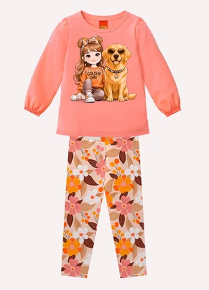 Kyly - Conjunto Infantil Menina com Strass Rosa - KYLY