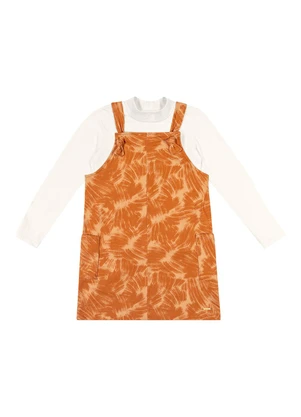 Colorittá - Conjunto Infantil Menina com Vestido Bege - COLORITTÁ