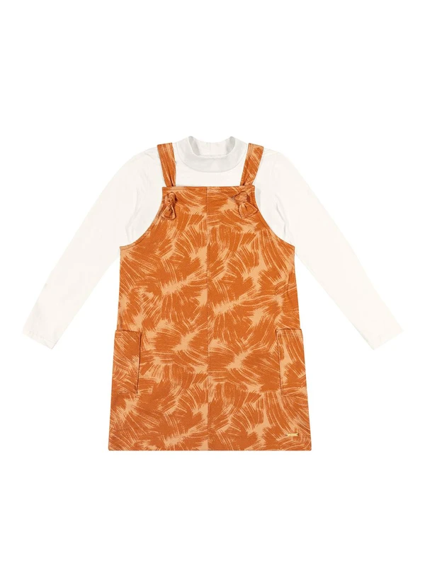 Colorittá - Conjunto Infantil Menina com Vestido Bege