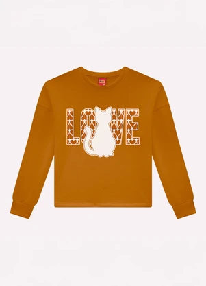 Kyly - Conjunto Infantil Menina Corações Amarelo - KYLY
