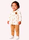 Kyly - Conjunto Infantil Menina Corações Bege - variação: Bege