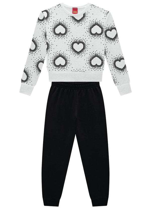 Kyly - Conjunto Infantil Menina Corações Cinza 2