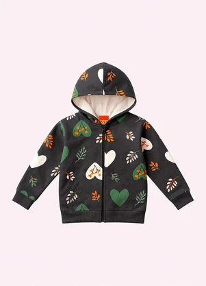Kyly - Conjunto Infantil Menina Corações Cinza - KYLY