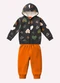 Kyly - Conjunto Infantil Menina Corações Rosa - variação: Cinza