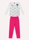 Kyly - Conjunto Infantil Menina Corações Bege - variação: Cinza
