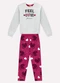 Kyly - Conjunto Infantil Menina Corações Cinza - variação: Cinza