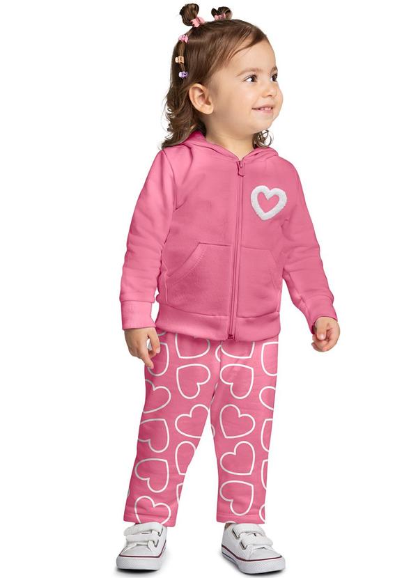 Kyly - Conjunto Infantil Menina Corações Rosa 1