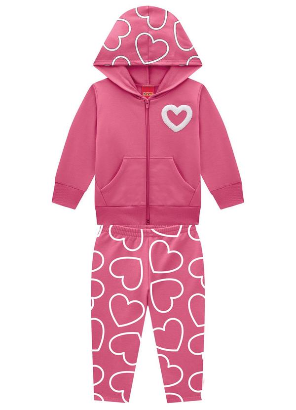 Kyly - Conjunto Infantil Menina Corações Rosa 2