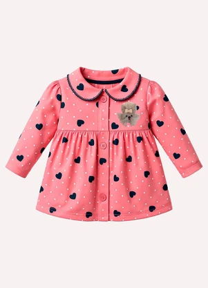 Kyly - Conjunto Infantil Menina Corações Rosa - KYLY