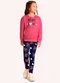 Kyly - Conjunto Infantil Menina Corações Cinza - variação: Rosa
