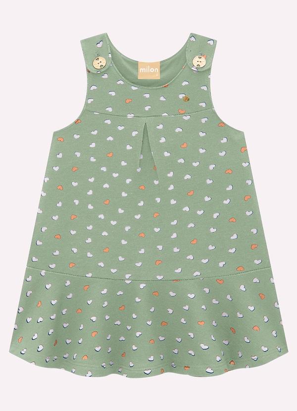 Milon - Conjunto Infantil Menina Corações Verde 3