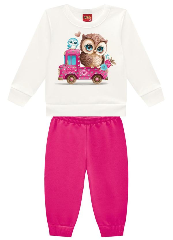 Kyly - Conjunto Infantil Menina Coruja Bege 2
