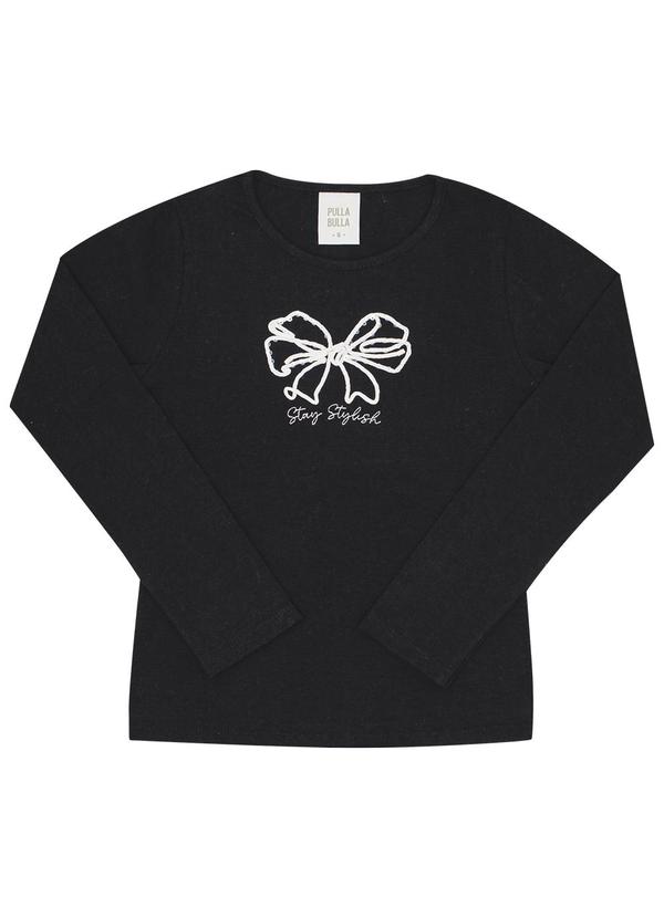 Pulla Bulla - Conjunto Infantil Menina Cotton Leve Preto 3