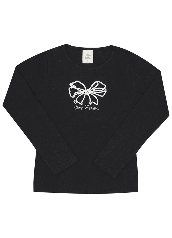 Pulla Bulla - Conjunto Infantil Menina Cotton Leve Preto 3