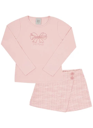 Pulla Bulla - Conjunto Infantil Menina Cotton Leve Rosa - PULLA BULLA
