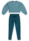 Colorittá - Conjunto Menina Cropped Bege - variação: Azul