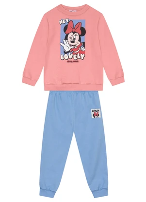 Brandili - Conjunto Infantil Menina da Minnie Mouse Rosa - BRANDILI