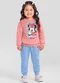 Brandili - Conjunto Infantil Menina Minnie Mouse Natural - variação: Rosa