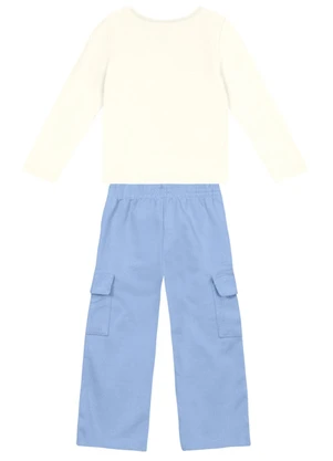 Brandili - Conjunto Infantil Menina de Animais Natural - BRANDILI
