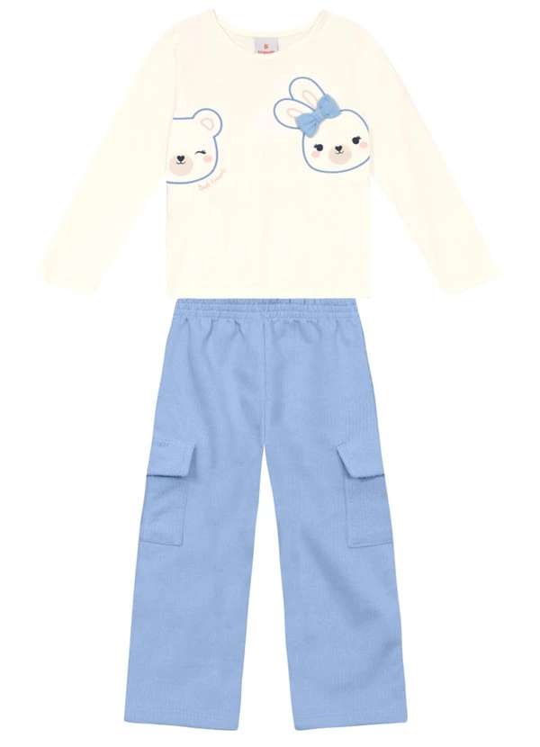 Brandili - Conjunto Infantil Menina de Animais Natural 1