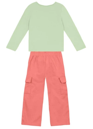 Brandili - Conjunto Infantil Menina de Animais Verde - BRANDILI