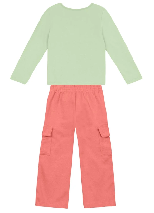 Brandili - Conjunto Infantil Menina de Animais Verde 2