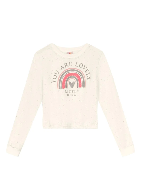 Brandili - Conjunto Infantil Menina de Arco-ÍrisBege 2