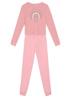 Brandili - Conjunto Infantil Menina de Arco-ÍrisRosa - BRANDILI