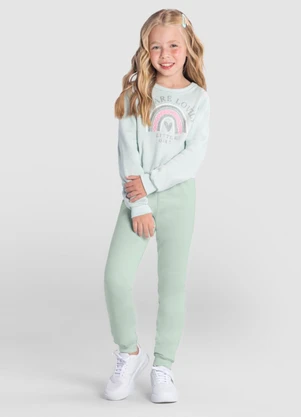 Brandili - Conjunto Infantil Menina de Arco-ÍrisVerde - BRANDILI
