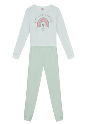 Brandili - Conjunto Infantil Menina de Arco-ÍrisVerde - BRANDILI