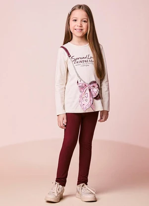 Momi - Conjunto Infantil Menina de Bolsinha de Coração - MOMI