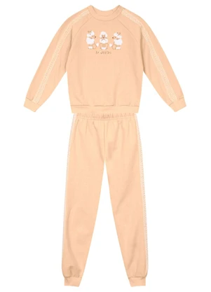 Mundi - Conjunto Infantil Menina de Cachorrinhos Laranja - MUNDI