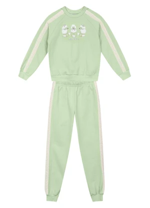 Mundi - Conjunto Infantil Menina de Cachorrinhos Verde - MUNDI