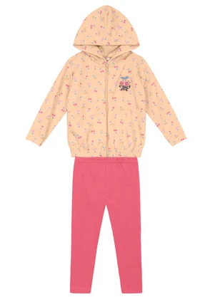 Brandili - Conjunto Infantil Menina de Cerejinhas Laranja - BRANDILI