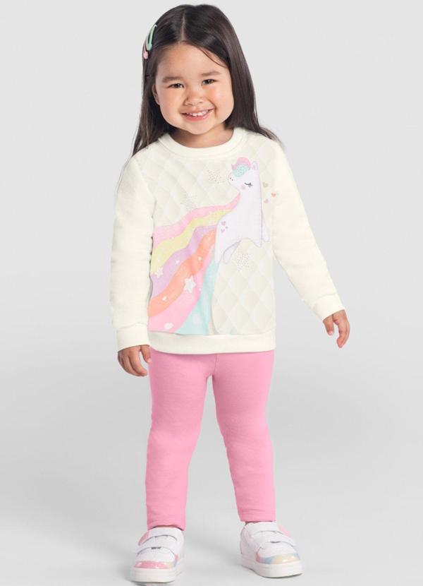 Brandili - Conjunto Infantil Menina de Coelhinho Bege