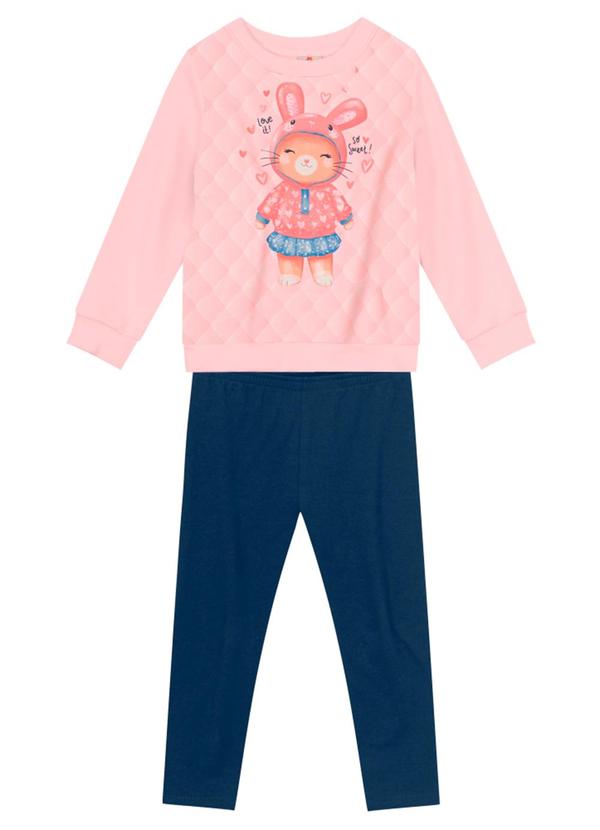 Brandili - Conjunto Infantil Menina de Coelhinho Rosa