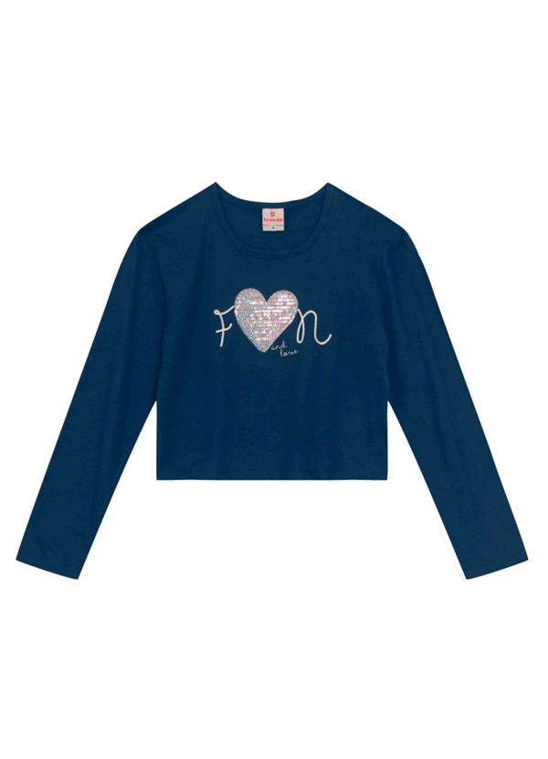Brandili - Conjunto Infantil Menina de Coração Azul 2