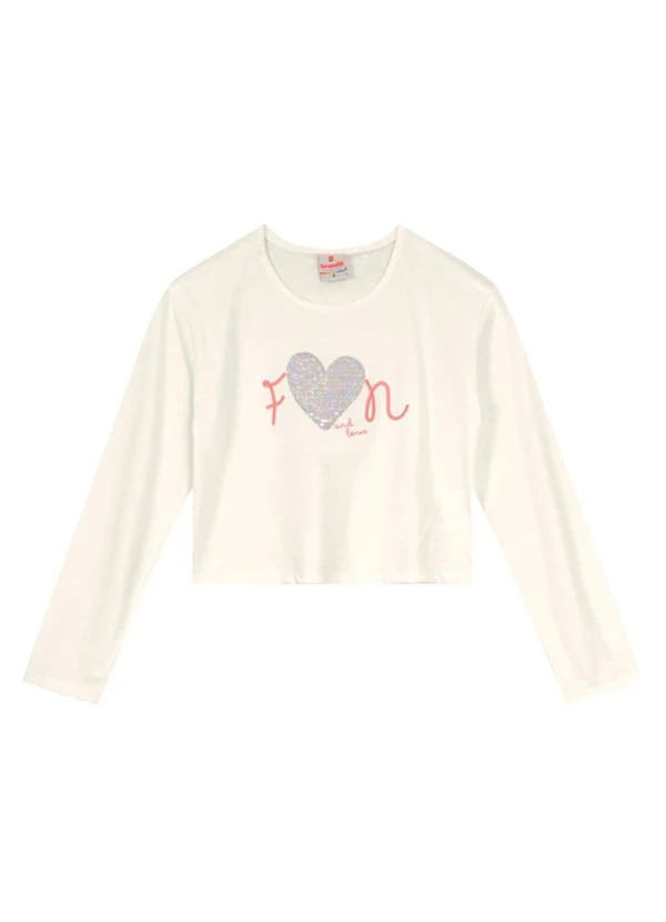 Brandili - Conjunto Infantil Menina de Coração Bege 2