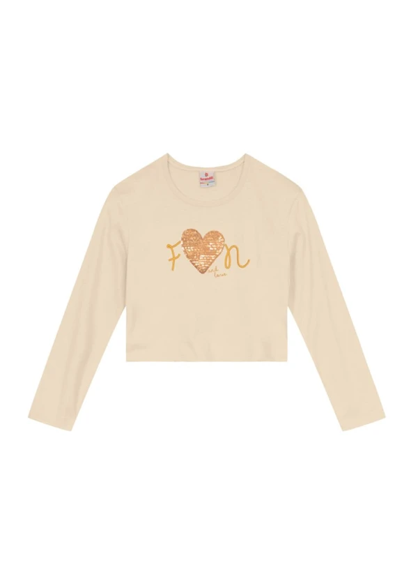 Brandili - Conjunto Infantil Menina de Coração Bege 3