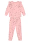 Mundi - Conjunto Infantil Menina de Corações Natural - variação: Rosa