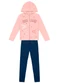 Brandili - Conjunto Infantil Menina de Corações Rosa - variação: Rosa
