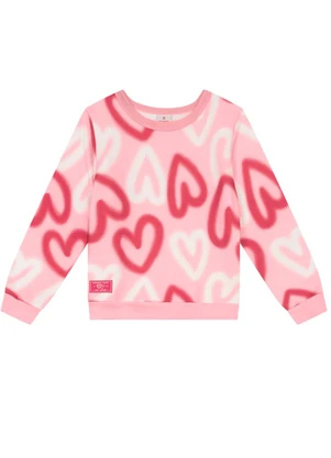 Brandili - Conjunto Infantil Menina de Corações Rosa - BRANDILI