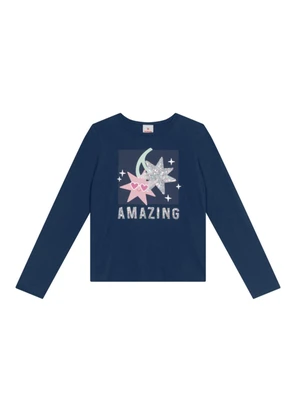 Brandili - Conjunto Infantil Menina de Estrelas Azul - BRANDILI