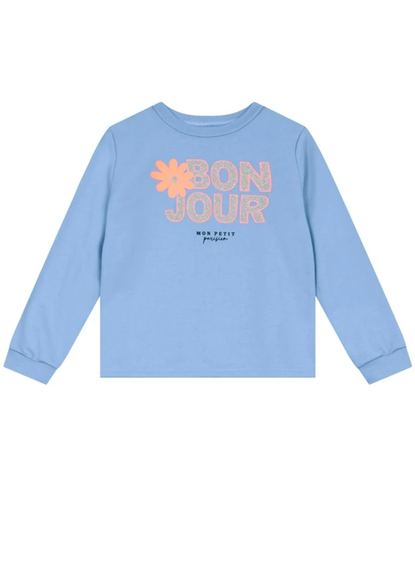 Brandili - Conjunto Infantil Menina de Flor Azul 3