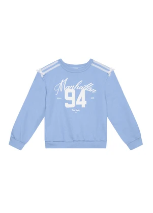 Brandili - Conjunto Infantil Menina de Flor Azul - BRANDILI