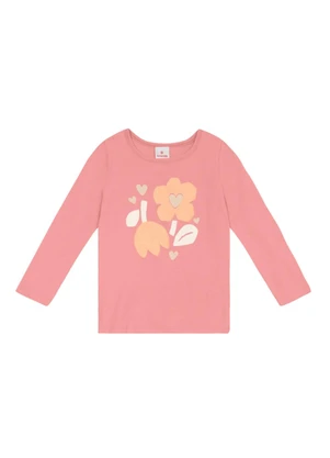 Brandili - Conjunto Infantil Menina de Flores Rosa - BRANDILI