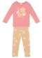 Brandili - Conjunto Infantil Menina de Flores Azul - variação: Rosa