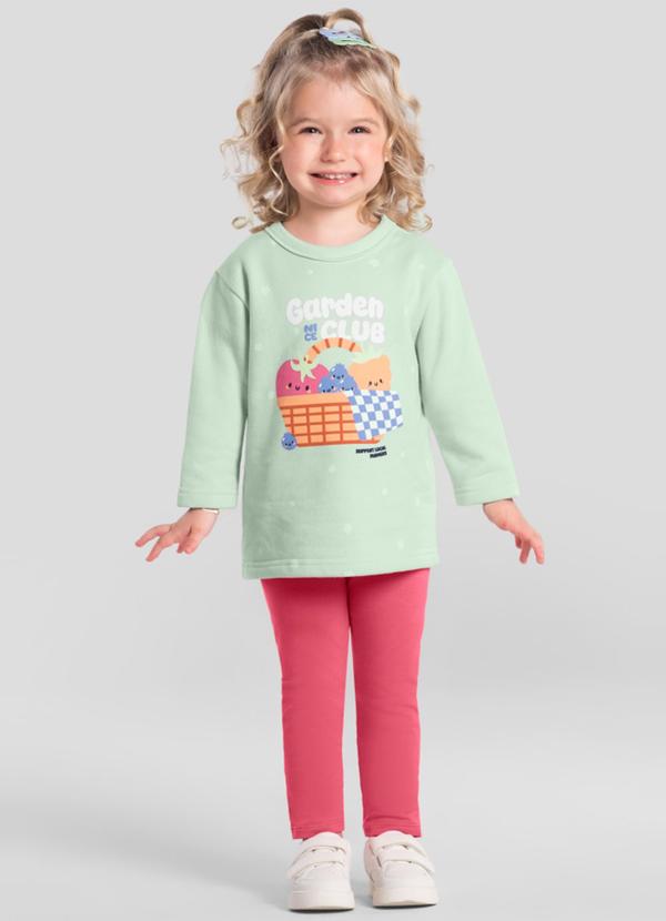 Brandili - Conjunto Infantil Menina de Frutinhas Verde
