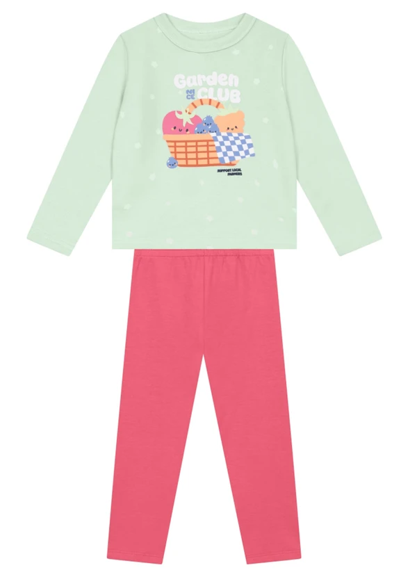 Brandili - Conjunto Infantil Menina de Frutinhas Verde 2