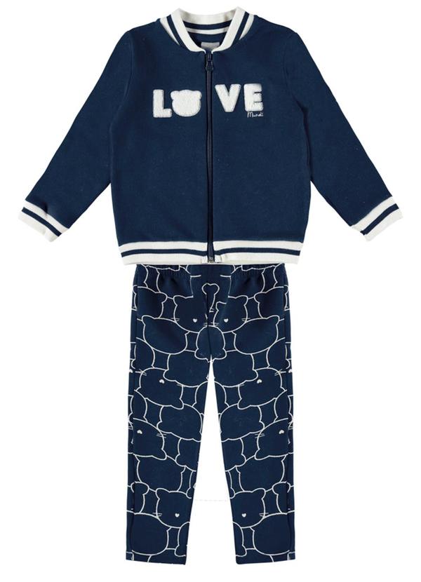 Brandili Mundi - Conjunto Infantil Menina de Gatinho Azul